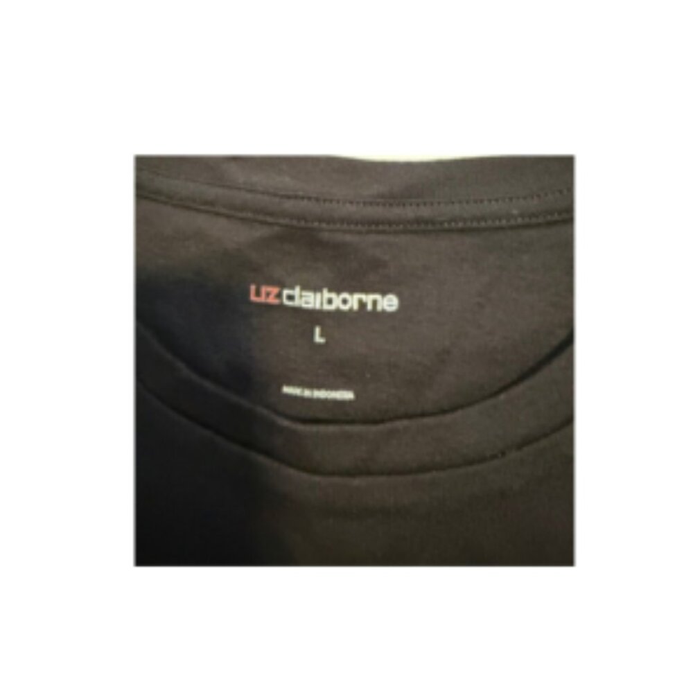 Two Liz Claiborne Tee Shirts Women's Black, Size L, Stylish & Comfortable NWT - Picture 5 of 7